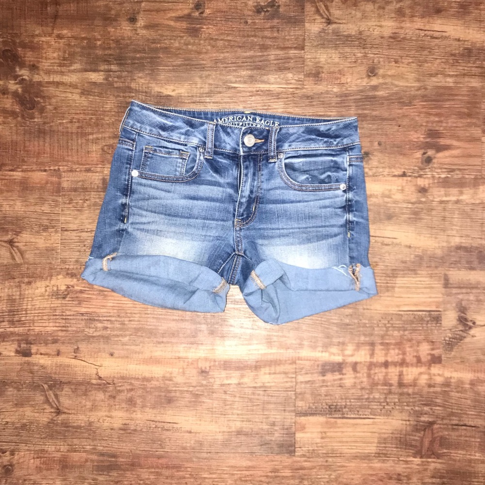 American Eagle Super Stretch Midi Jean Shorts